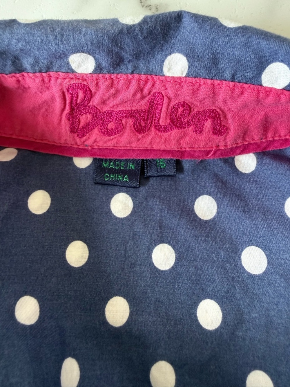 Boden Polka Dot Button Down Shirt size 12 Tailored Scandi Girl Business Casual - Picture 2 of 10